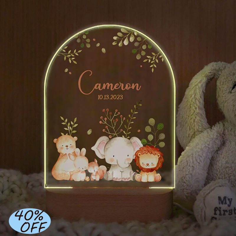 Baby Nursery Girl Room - Özel Ad Bebek Gece Lambası Kişiselleştirilmiş