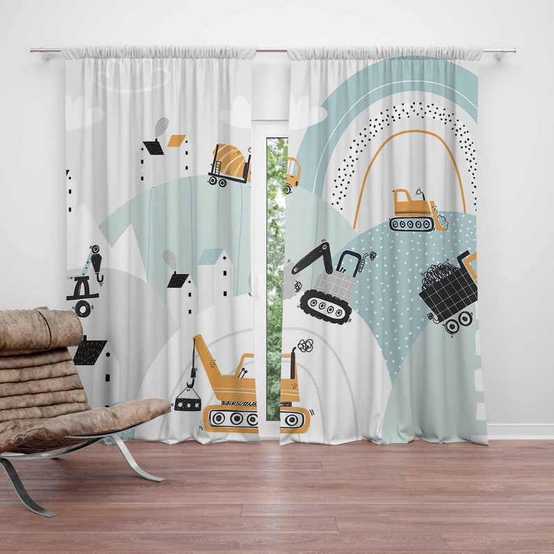 Baby Nursery Blackout Curtains - Erkek bebek kreş perdeleri gökkuşağı bulut
