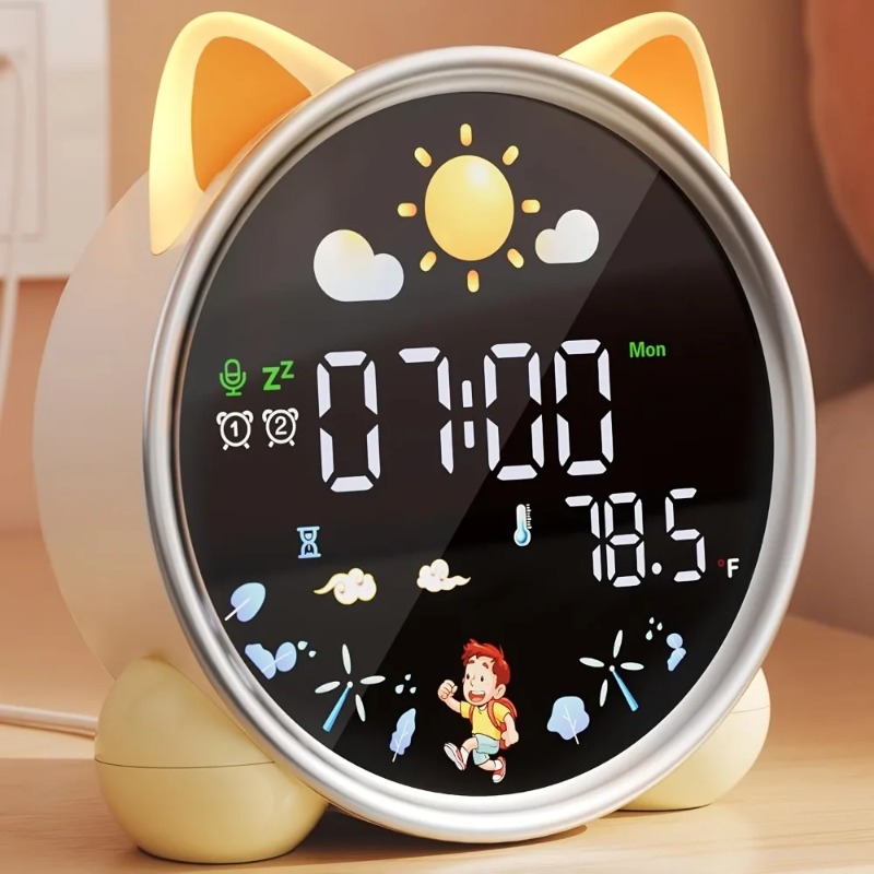 Sound Sleep Trainer Clock - Çocuklar için Uyandırma Saati, Uyku Eğitmeni,