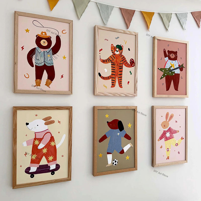 Baby Nursery Products - Komik Çizgi Film Hayvan Çocuk Odası