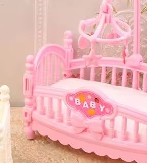Baby Nursery Furniture - 1:12 Dollhouse Minyatür Mini Bebek Yatağı