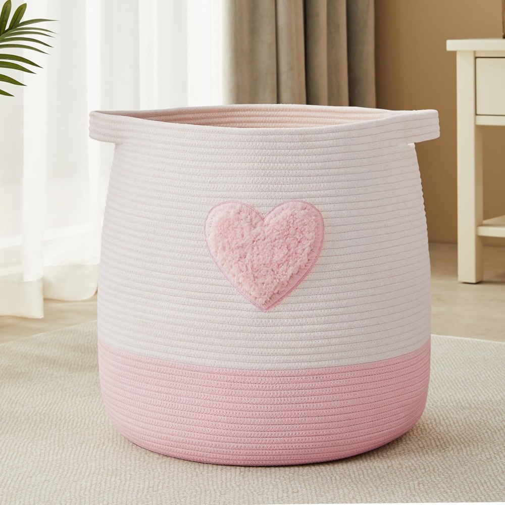 Baby Nursery Girl Room - Pembe çamaşır sepeti sepet çocuklar kızlar
