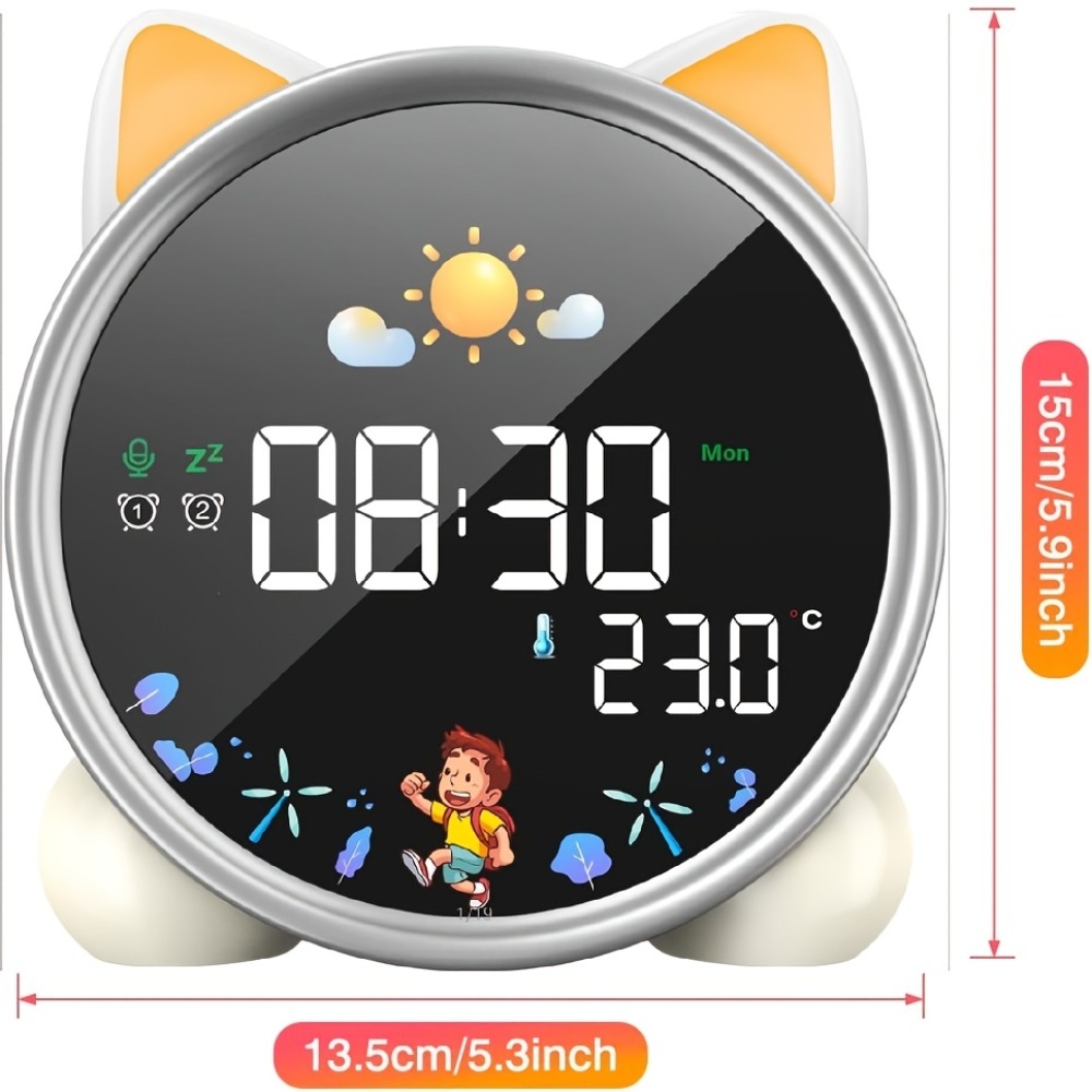 Sound Sleep Trainer Clock - Çocuklar için Uyanma Saati, Uyku Eğitmeni,