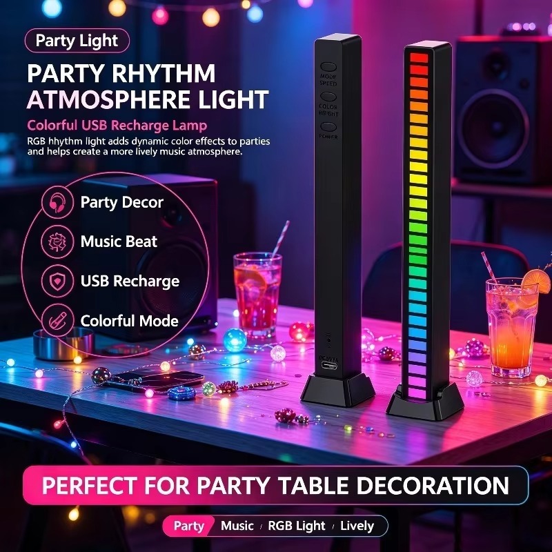 Baby Nursery Music - RGB Masa Lambası, Müzik Senkronizasyonlu, Oyun