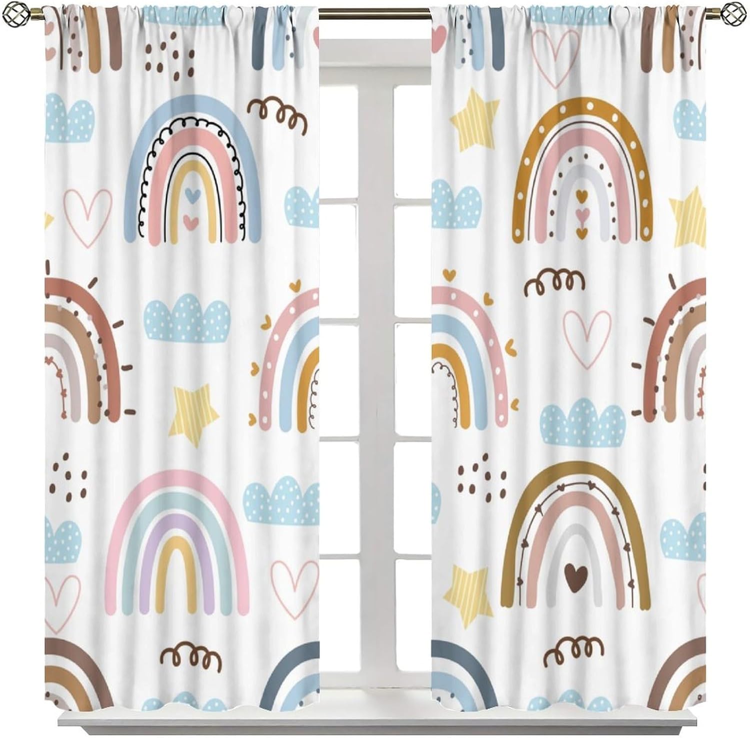 Çocuklar için Boho Gökkuşağı P - Baby Nursery Curtains incelemesi ve fiyatı