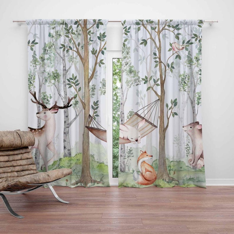 Orman Hayvanları Perdeleri Çoc - Baby Nursery Curtains incelemesi ve fiyatı