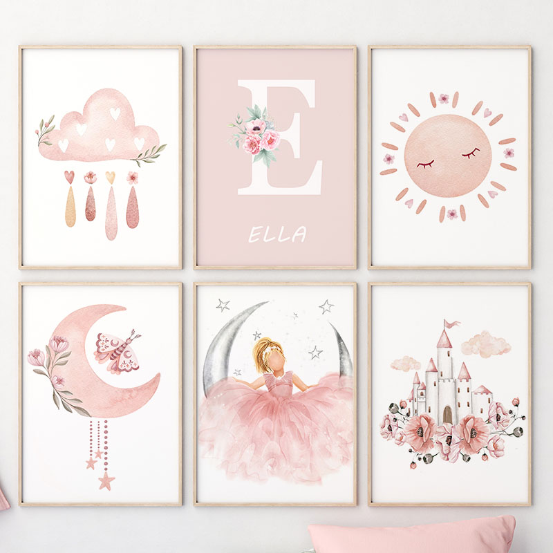 Pembe Melek Kız Güneş Ay Bulut - Baby Nursery Girl Room incelemesi ve fiyatı