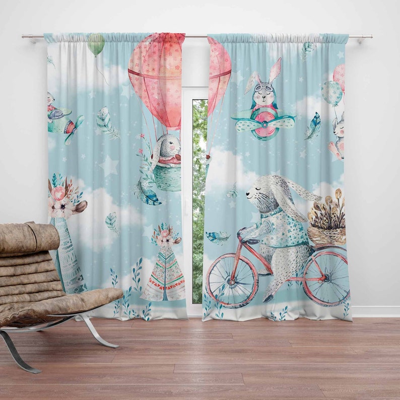 Küçük Tavşan Kreş Perdesi Çocu - Baby Nursery Blackout Curtains incelemesi ve fiyatı