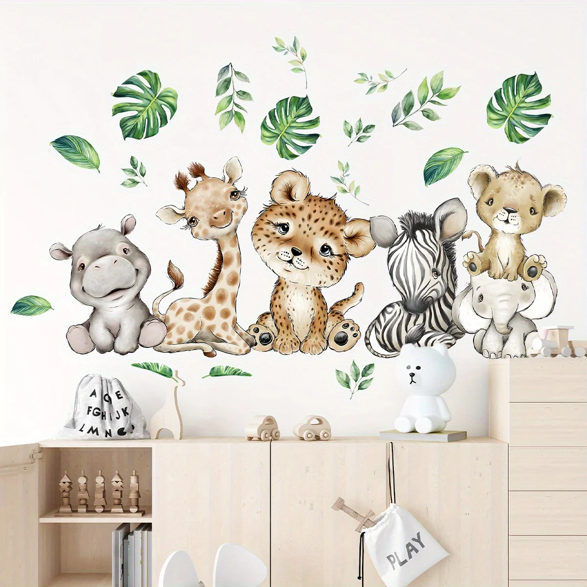 1 adet karikatür sevimli su ay - Baby Nursery Wall Mural incelemesi ve fiyatı