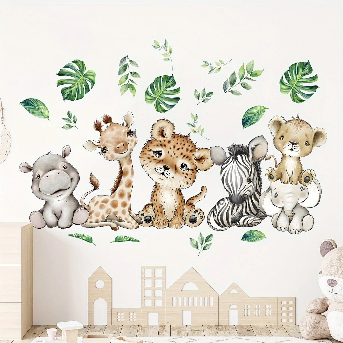1 adet karikatür sevimli su ay - Baby Nursery Wall Mural incelemesi ve fiyatı