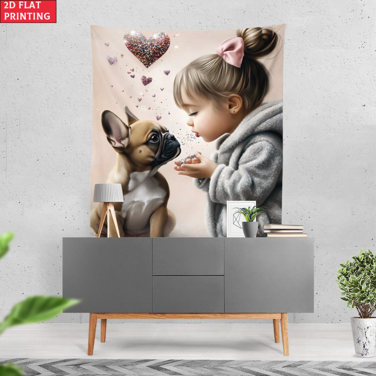 Fransız bulldog yavrusu ile kı - Baby Nursery Girl Room incelemesi ve fiyatı