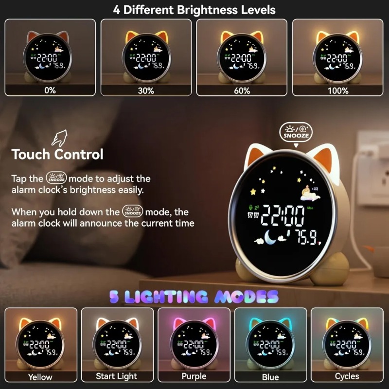 Çocuklar için Uyandırma Saati, - Sound Sleep Trainer Clock incelemesi ve fiyatı