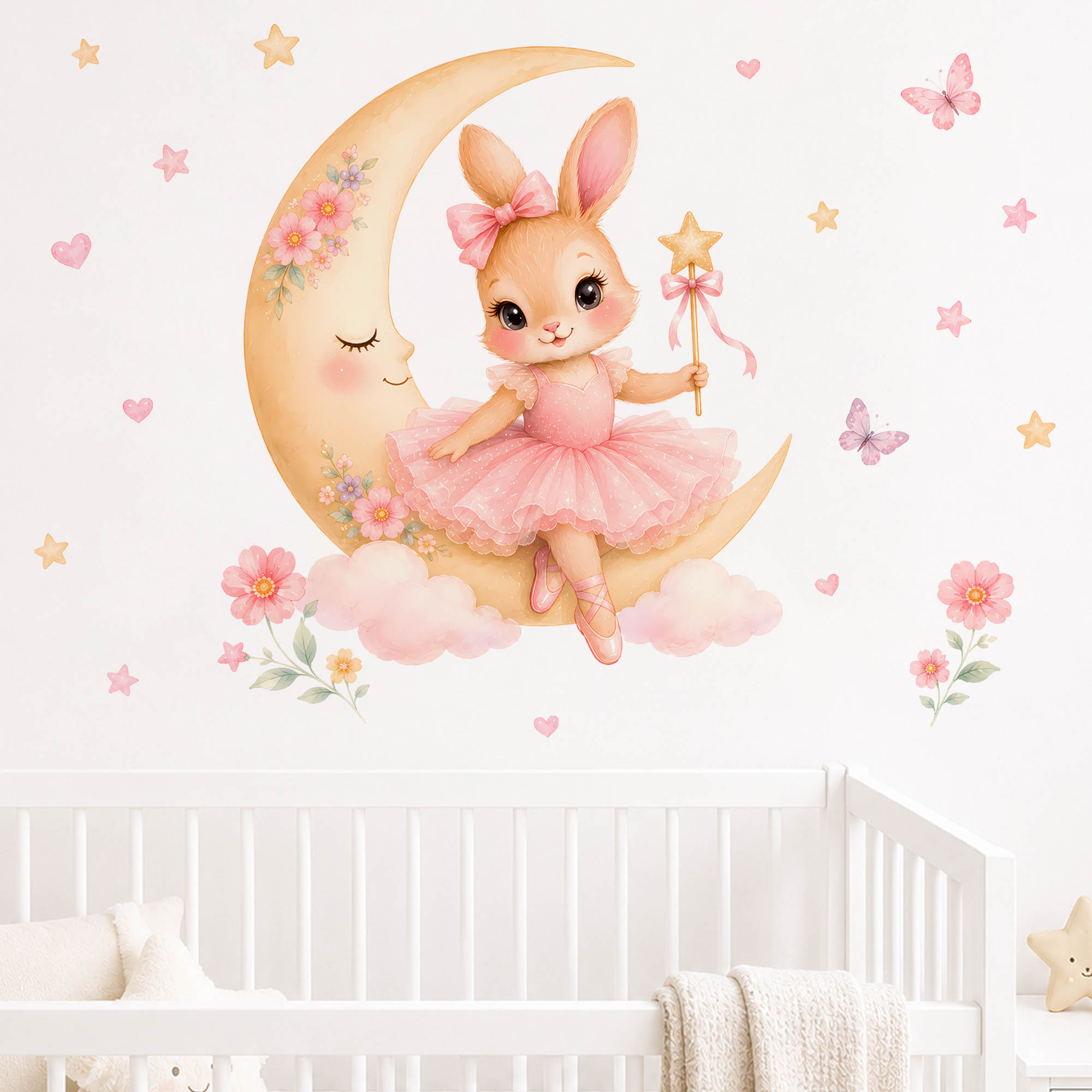 Suluboya Balerin Tavşanlı Ay D - Baby Nursery Girl Room incelemesi ve fiyatı