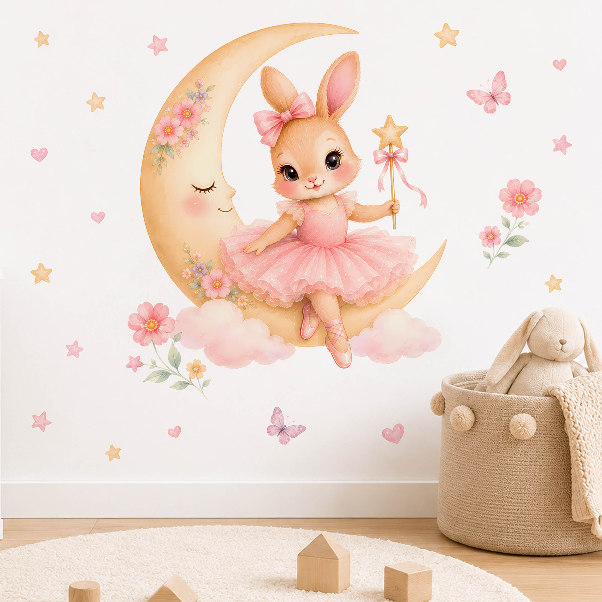 Suluboya Balerin Tavşanlı Ay D - Baby Nursery Girl Room incelemesi ve fiyatı