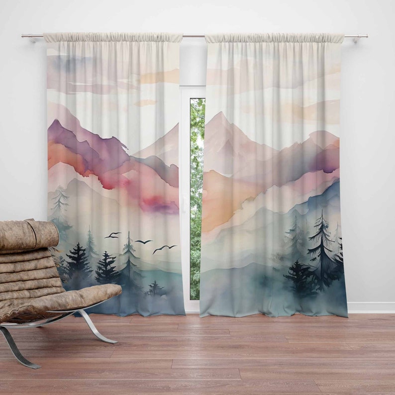 Dağ Ormanı Kreş Perdesi Çocuk  - Baby Nursery Blackout Curtains incelemesi ve fiyatı