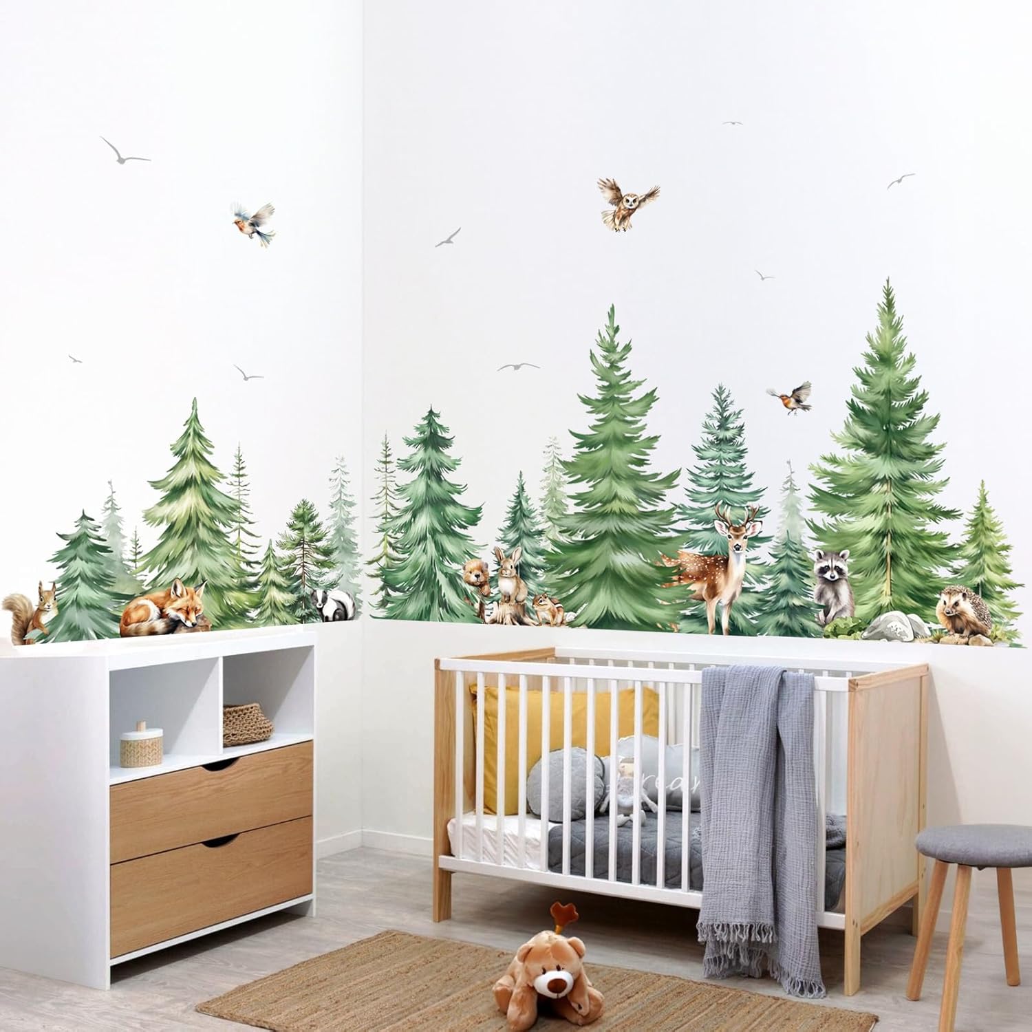 Büyük Suluboya Çam Ağacı Hayva - Baby Nursery Furniture incelemesi ve fiyatı