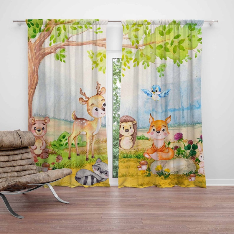 Orman Hayvanları Perdeleri Çoc - Baby Nursery Blackout Curtains incelemesi ve fiyatı