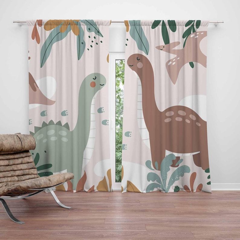 Dinozor Kreş Perdeleri Dino Ço - Baby Nursery Blackout Curtains incelemesi ve fiyatı