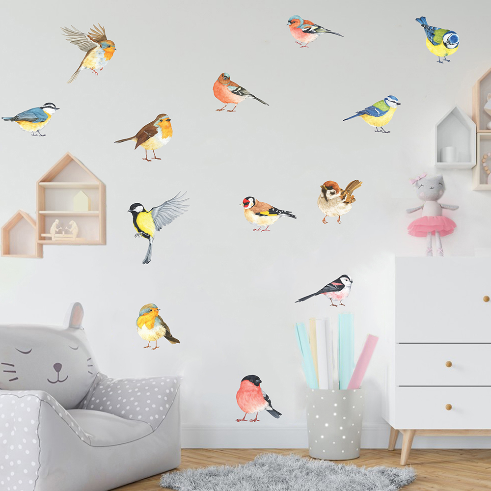 13 adet Küçük Kuşlar Duvar Sti - Baby Nursery Products incelemesi ve fiyatı