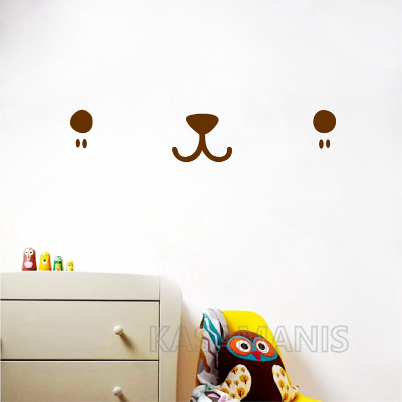 Sevimli Kawaii yüzü duvar sana - Baby Nursery Furniture incelemesi ve fiyatı