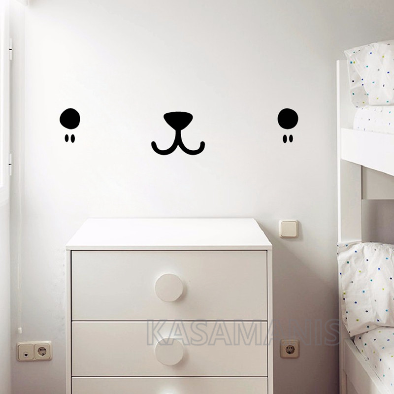 Sevimli Kawaii yüzü duvar sana - Baby Nursery Furniture incelemesi ve fiyatı