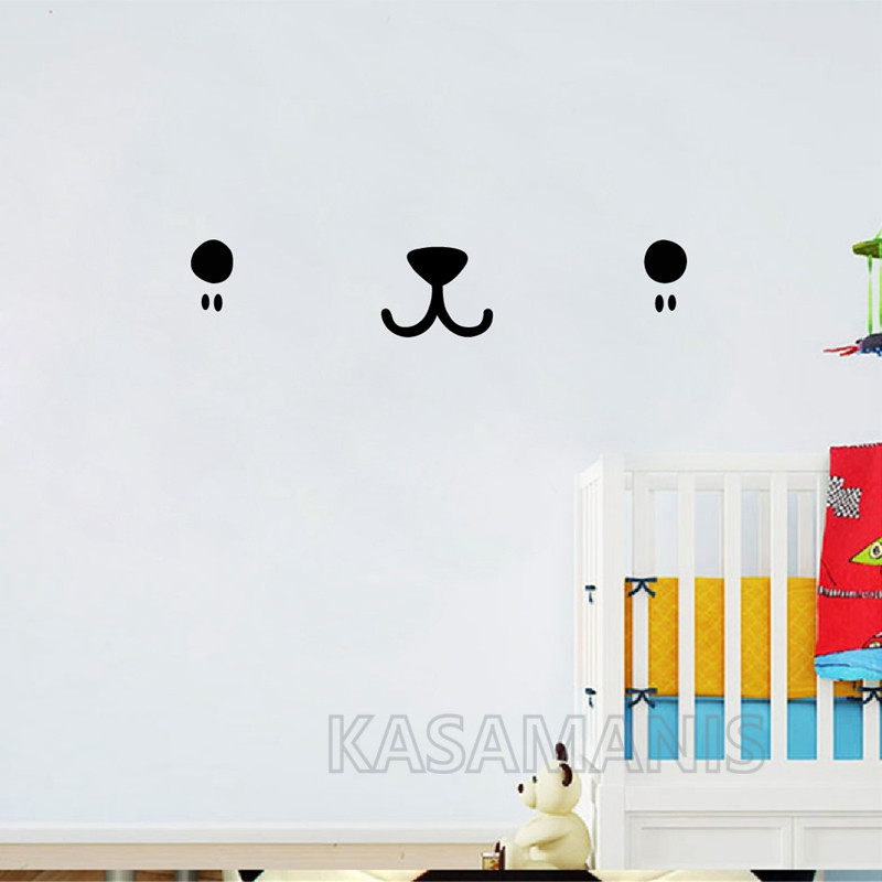 Sevimli Kawaii yüzü duvar sana - Baby Nursery Furniture incelemesi ve fiyatı