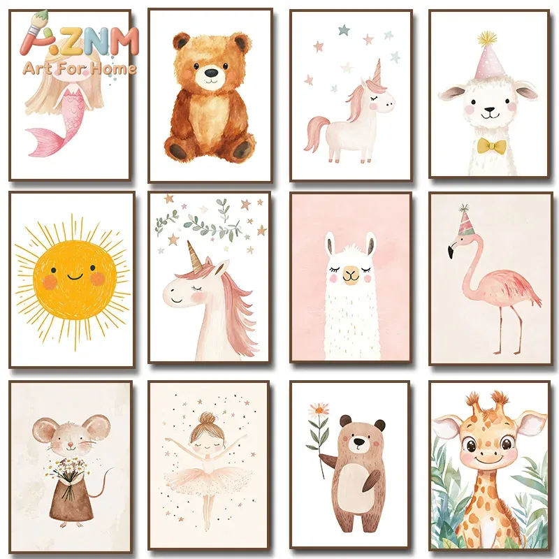 AZNM Suluboya Sevimli Hayvan K - Baby Unicorn Nursery incelemesi ve fiyatı