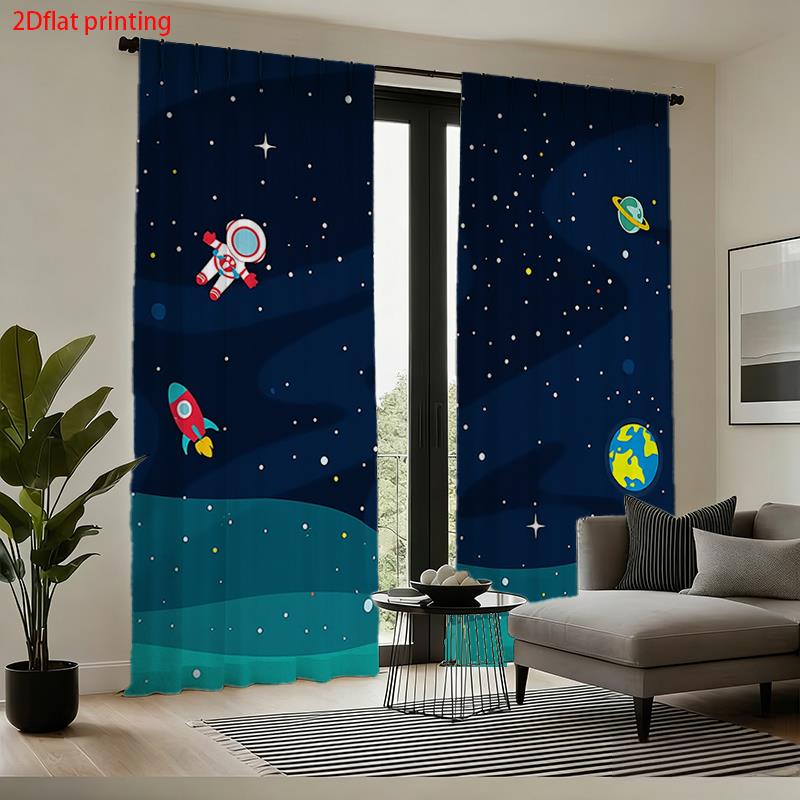 Çizgi Film Uzay Astronotu Perd - Baby Nursery Blackout Curtains incelemesi ve fiyatı