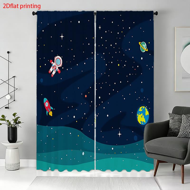 Çizgi Film Uzay Astronotu Perd - Baby Nursery Blackout Curtains incelemesi ve fiyatı