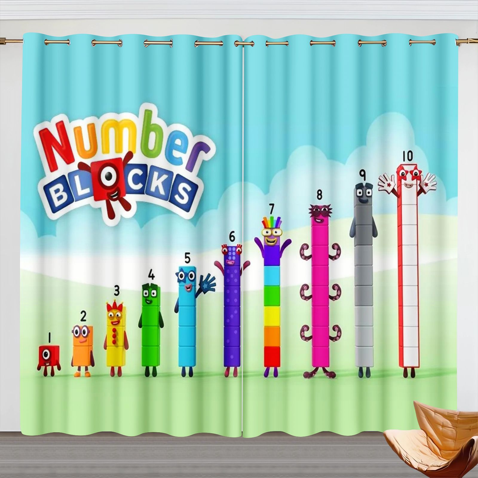 Numberblocks Karikatür Perdele - Baby Nursery Blackout Curtains incelemesi ve fiyatı