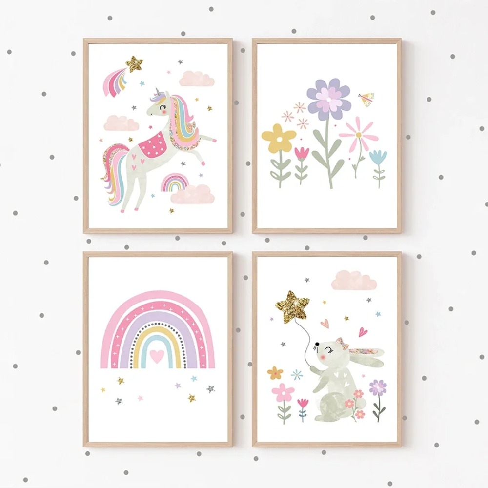 Pembe Unicorn Tavşan Gökkuşağı - Baby Nursery Girl Room incelemesi ve fiyatı
