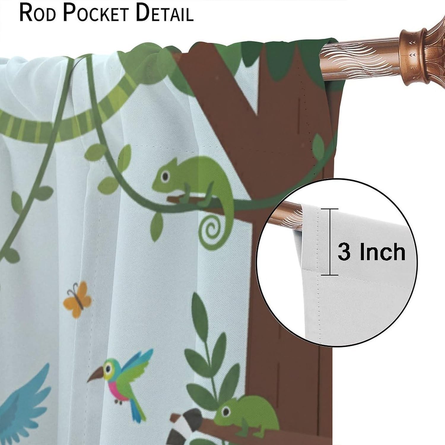 Estetik Tropikal Orman Hayvanı - Baby Nursery Curtains incelemesi ve fiyatı