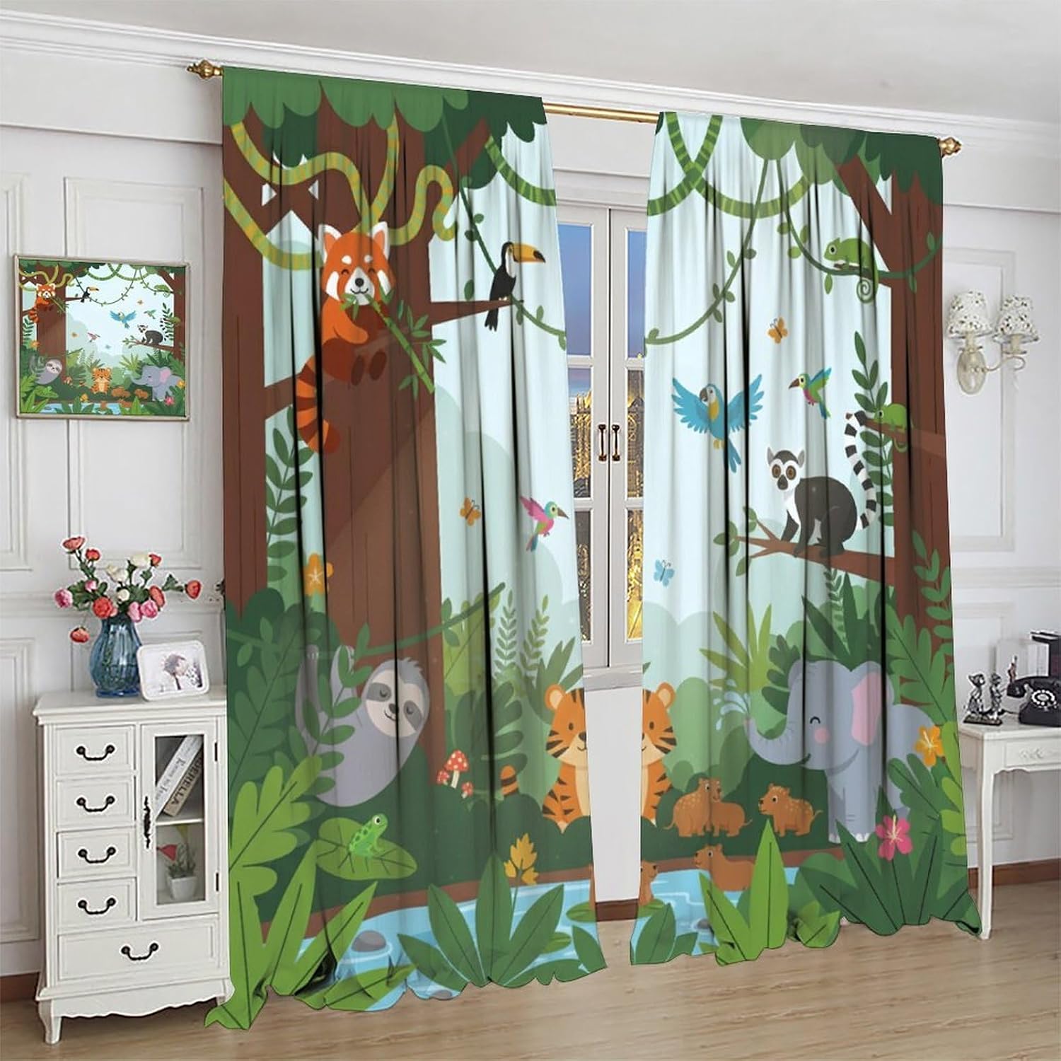 Estetik Tropikal Orman Hayvanı - Baby Nursery Curtains incelemesi ve fiyatı