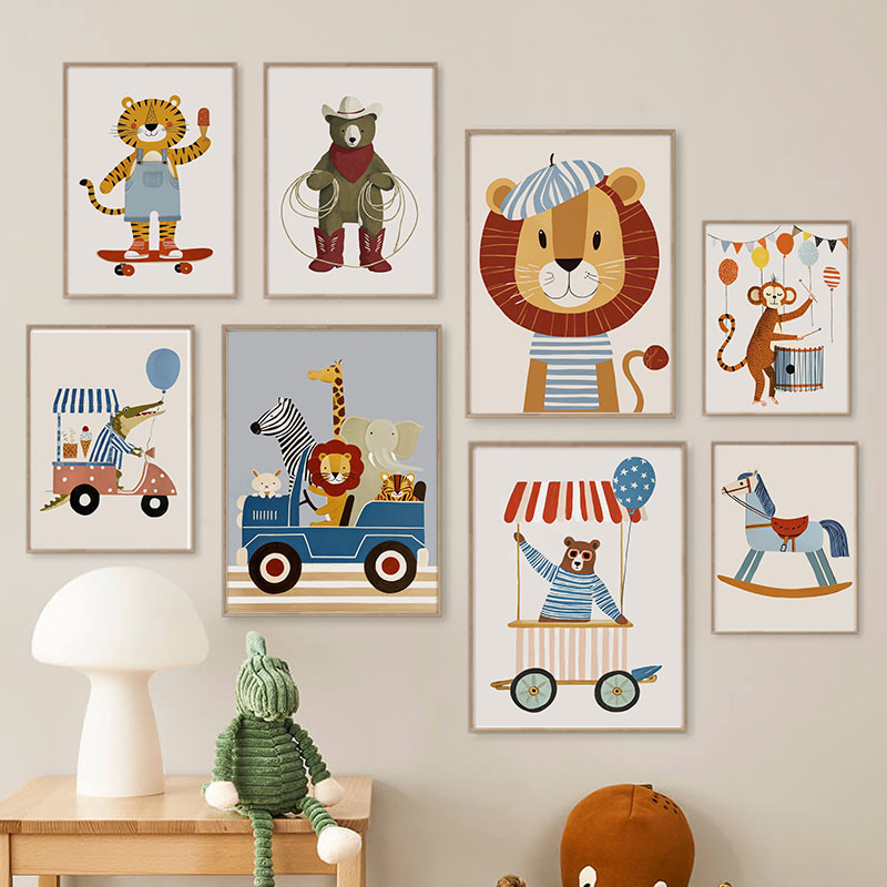 Komik Karikatür Hayvan Araba B - Baby Nursery Products incelemesi ve fiyatı